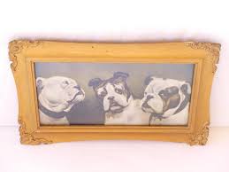 Sold at Auction: Antique Dog Litho, 3 Bull Dogs
