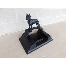 Antique Cast Iron Boxer Bull Dog Boot Scraper | Chairish