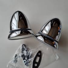 ✓ Torpedo Style Chrome Cup Mirror Set Universal Fitment FREE SHIPPING ✓ | eBay Australia