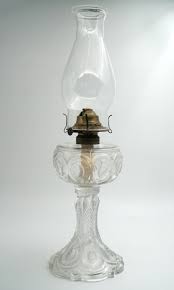 Vintage Antique Victorian Glass Oil Kerosene Lamp | eBay
