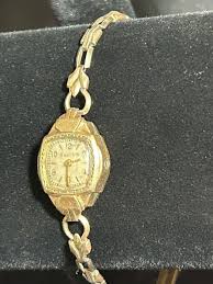 VTG ART DECO BULOVA 14K ROLLED GOLD PLATED WATCH PARTS ...