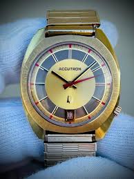 Vintage Bulova Accutron 10k GP Slim 36mm Tuning Fork ...