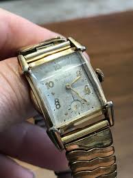Vintage 1952 Bulova Art Deco Sub-dial Gold Tone Winding ...