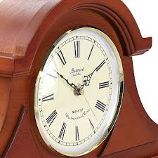 Bedford Clock Collection Mahogany Cherry Mantel Clock with ...