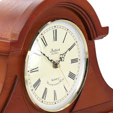 Bedford Clock Collection Mahogany Cherry Mantel Clock with ...
