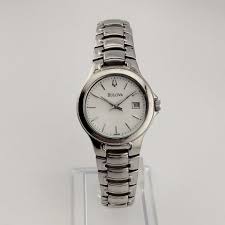 Bulova Men's Silver Tone Watch, Circular Dial, Date Window ...