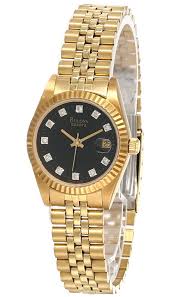 Bulova Black Dial Stainless Steel Women's Watch 97P37 -Store ...
