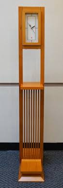 Frank Lloyd Wright Design Bulova Quartz Cherry Tall Case ...