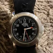 Bulova | Accessories | Vintage Bulova Harley Davidson Triple Black Orange Watch 202 | Poshmark