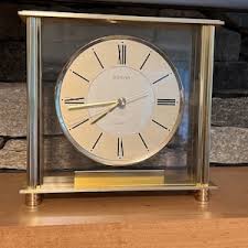 Vintage Brass Bulova Clock | Executive | Desk | Mantel | Set ...