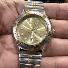 Working VTG BULOVA Marine Star 100m Mens Watch 37mm Two Tone ...