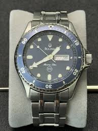 Men's Bulova Marine Star 41mm Blue Dial Silver tone 98c62 ...