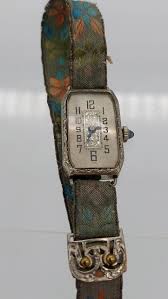 1920's 14 Karat White Gold Filled Cloth Band Wrist Watch - S ...