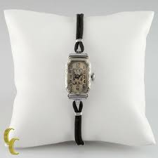 Hafis 18k White Gold Mechanical Hand-Winding Watch w/ Silk ...