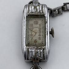 Art Deco Gotham Ladies Wrist Watch Chrome Plated ...