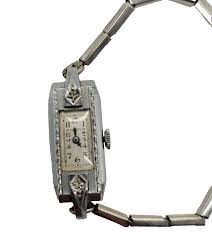 Vintage 1934 Bulova Miss Liberty Ladies Diamond Watch 10K ...