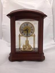 Analog Desk Clock Walnut Clear Fancy Cleaned Up | eBay
