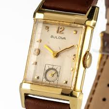 Bulova 14k Yellow Gold Men's Vintage Hand-Winding Dress ...