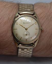 SOLD 1956 Bulova President with bat wing lugs - Birth Year Watches