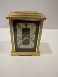 Bulova Brass-Tone Metal Table Clock, Battery Operated-Damaged | eBay