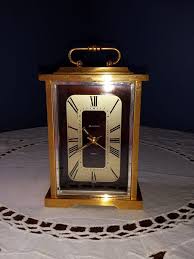 Vintage Brass Bulova Quartz Mantel Clock - Japan - Etsy