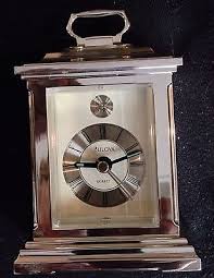 Bulova Tempus Fugit Mantel Clock Quartz Roman N. Glow Night ...