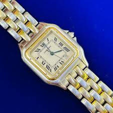 Cartier 18K Yellow Gold & Stainless Steel Panthere Quartz ...