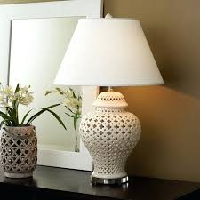 White Lattice Ginger Jar Lamp | Table Lamps For Bedroom ...