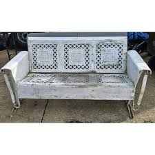 VINTAGE METAL PORCH Glider 3 Seat Mid Century Modern Patio ...