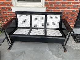 Bunting Iron Patio Glider Pie Crust Bunting Chair Vintage ...
