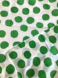 Vintage Cotton Lightweight Printed Fabric Green, White 2.2 ...