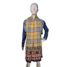 Vintage Lambswool Plaid Fringe Luxury Scarf Made in Italy ...