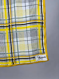 Vintage Designer Schiaparelli Silk Scarf Yellow Green Black ...