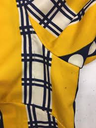 1960s XL MCM Sailor Shift Dress in a Nautical Stripe, Yellow ...