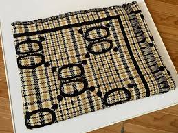 Elegant Cashmere Wool Scarf - Designer Alphabet Print Shawl ...