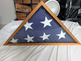 Flag Display Case With Flag for American Veteran Burial ...