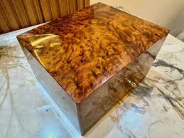 Moroccan jewellery Box lockable thuya wooden burl Jewelry ...