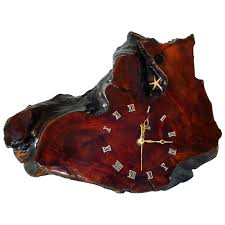 Redwood Burl Slab Wall Clock With Starfish. For Sale at Ruby ...