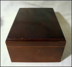 Vintage Wooden Humidor/Cigar Box Movable Divider Lined 12 X ...