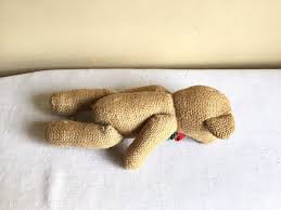 Vintage Generic Burlap Brown Jointed Arms Legs Teddy Bear ...