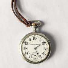 Antique Hampden Watch Co Pocket Watch, Cracked Glass Face ...
