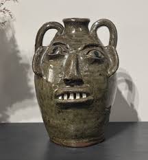 Burlon BB Craig - Folk Art Face Jug 12.0” Catawba Valley Vale NC Vintage | eBay
