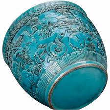Hand-Carved Turquoise Chinese Zodiac Planter Large 21ʺ ...