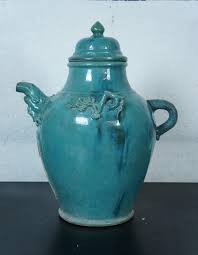 Antique Chinese Turquoise Green Ceramic Wine Jug Jar Medicine Urn Bottle 19" For Sale at 1stDibs | antique chinese wine bottle