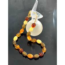 Joan Rivers Multi Hued Amber Glass Oval Adjustable Necklace Classy and elegant | eBay