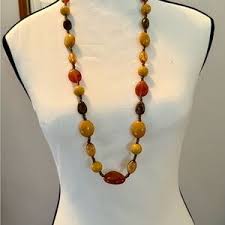 Strand | Jewelry | Esmor Chunky Beaded Necklace Shades Of Deep Red 5 Strand Statement Piece | Poshmark