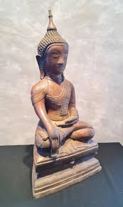 Antique Bronze Burmese Shan Buddha Statue - 17" Tall ...