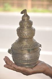 Vintage Brass Lines Engraved Unique Shape Solid Handcrafted ...