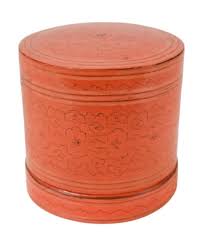 Sold at Auction: Antique Burmese Red Lacquer Ware Betel Box
