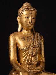 Antique Burmese Mandalay Buddha statue from Burma, Early ...